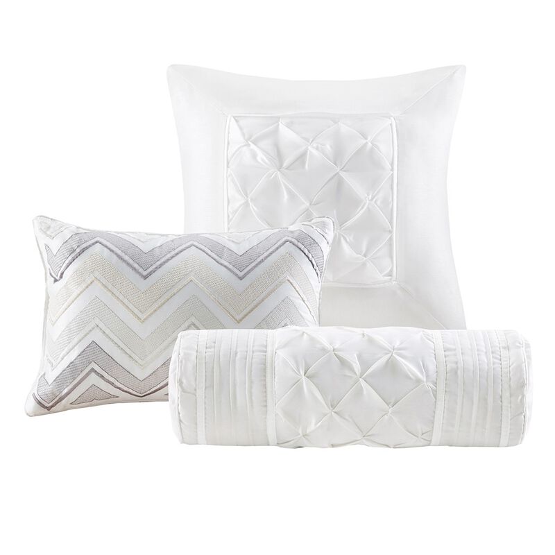 Gracie Mills Shelby 7-Piece Padded Comforter Set