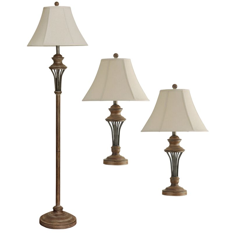 Moraga 2 Table & 1 Floor Lamp Set