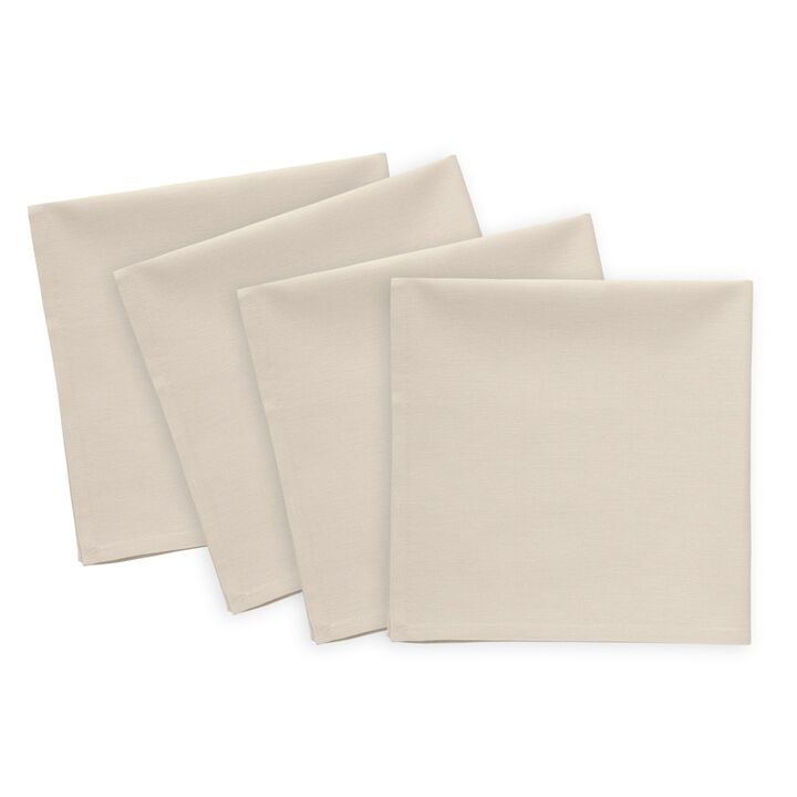 Solino Home 100% Pure Linen Cloth Napkins 20 x 20 Inch Set of 4 | Dru - Cotton Linen Plain Dinner Napkins