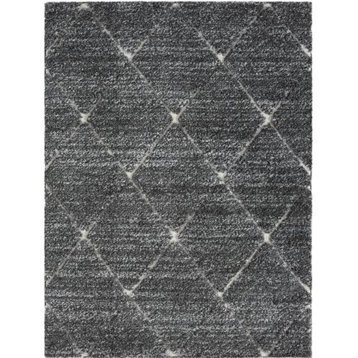 Belen Kox Grey and Cream Area Rug, 8 x 10
