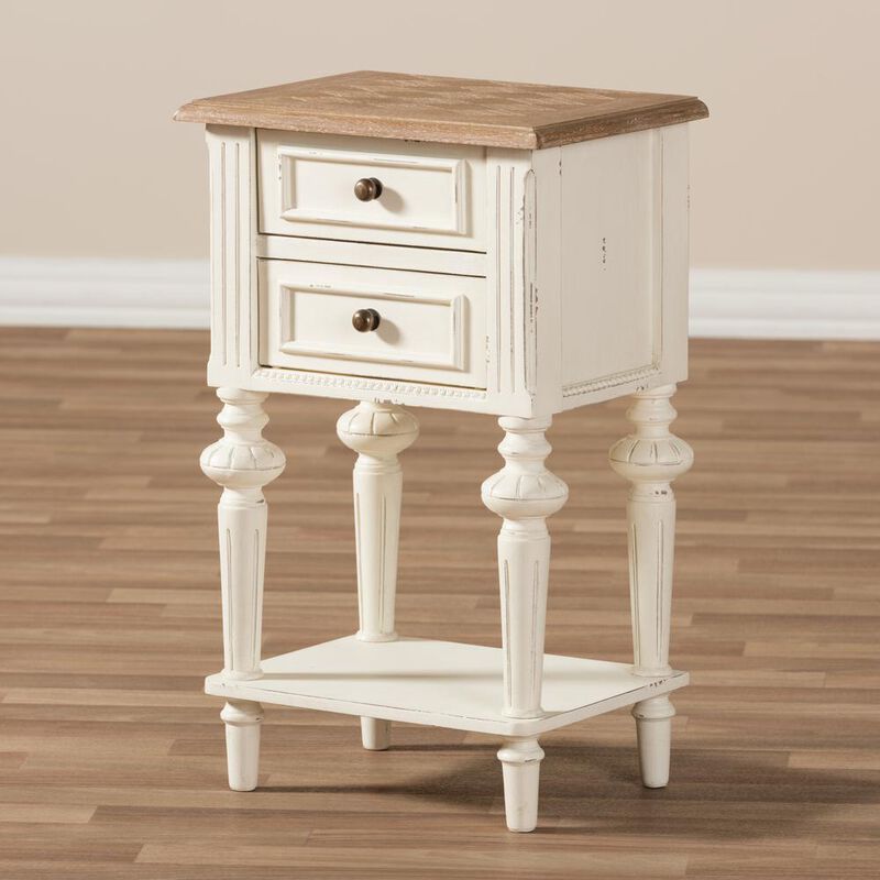 Baxton Studio 1-Shelf Nightstand