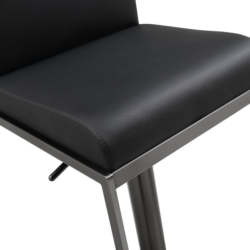 Amalfi White Performance Vegan Leather Adjustable Stool
