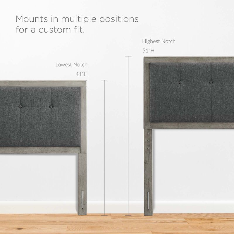 Modway - Draper Tufted Queen Fabric and Wood Headboard