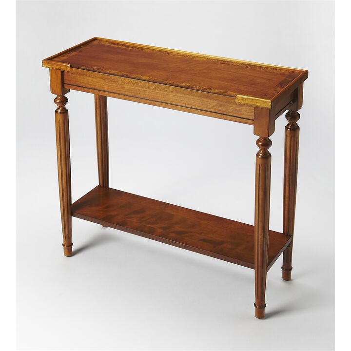 Graceful Ash Burl Console Table, Belen Kox