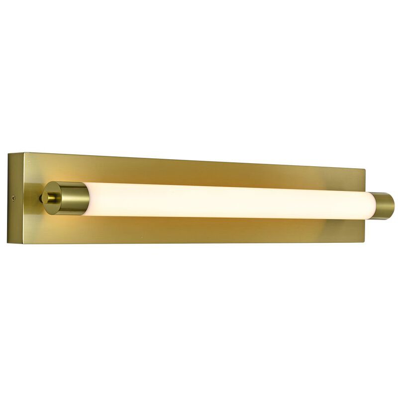 VONN Lighting Integrated LED ADA Compliant Bathroom Wall Lighting Fixture in Antique Brass