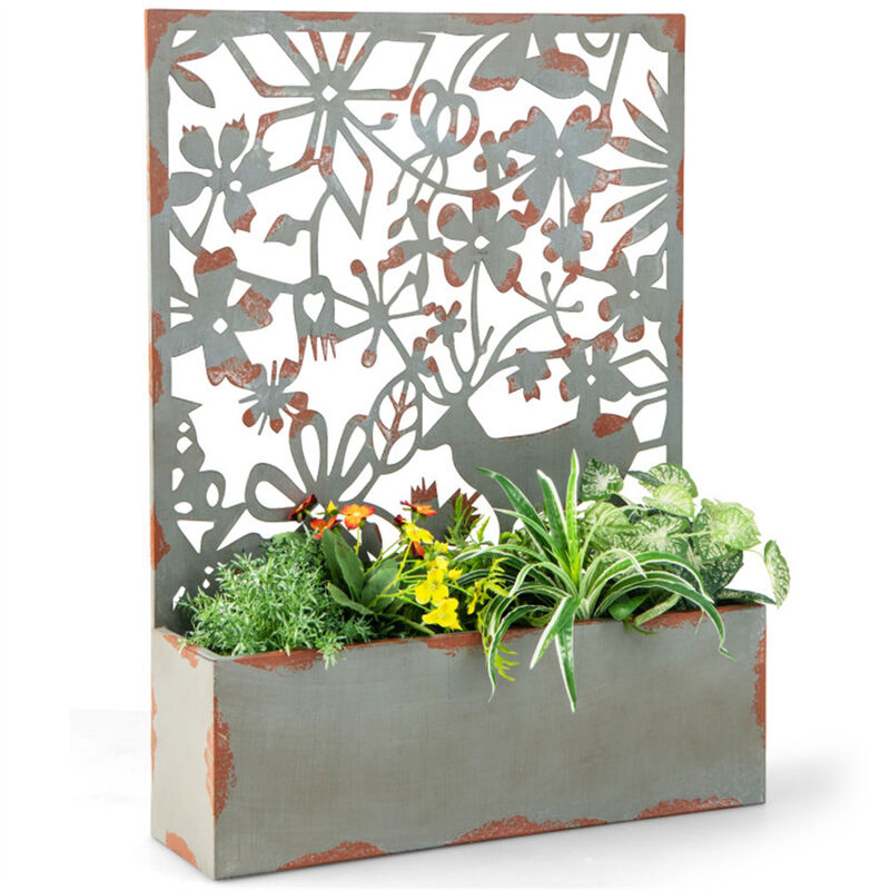 Set of 2 Raised Garden Beds, Outdoor Wooden Planter Boxes for Backyard & Patio