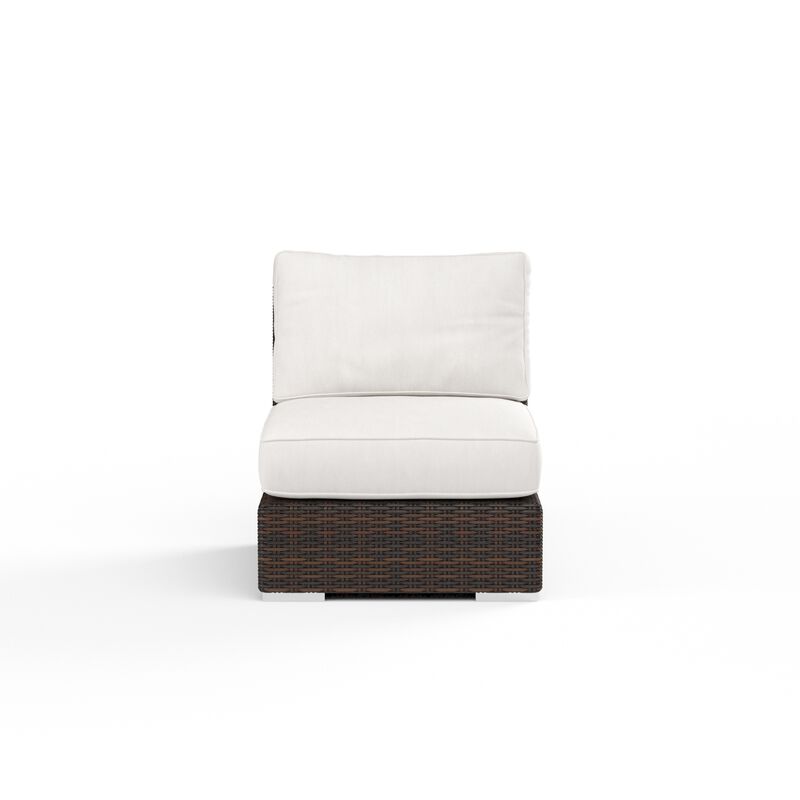 Montecito Armless Club Chair in Canvas Flax w/ Self Welt