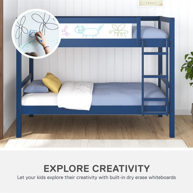 DHP Adrian Kids' Wood Twin over Twin Bunk Bed