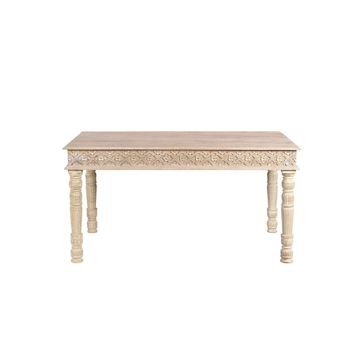 Taran Designs Eldris 60 Carved Solid Wood Dining Table