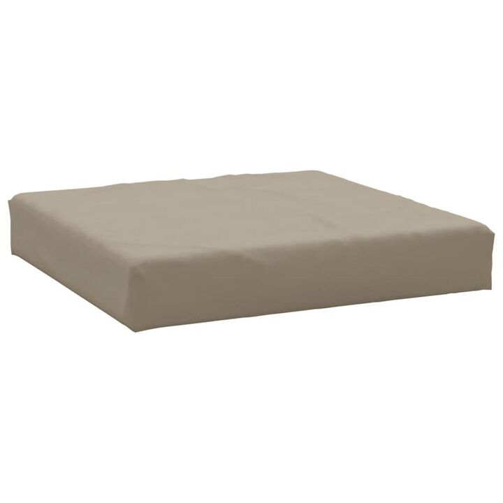 Paom 3pc Outdoor Pallet Cushions, Hollow Fiber, Taupe Oxford Fabric - Benzara