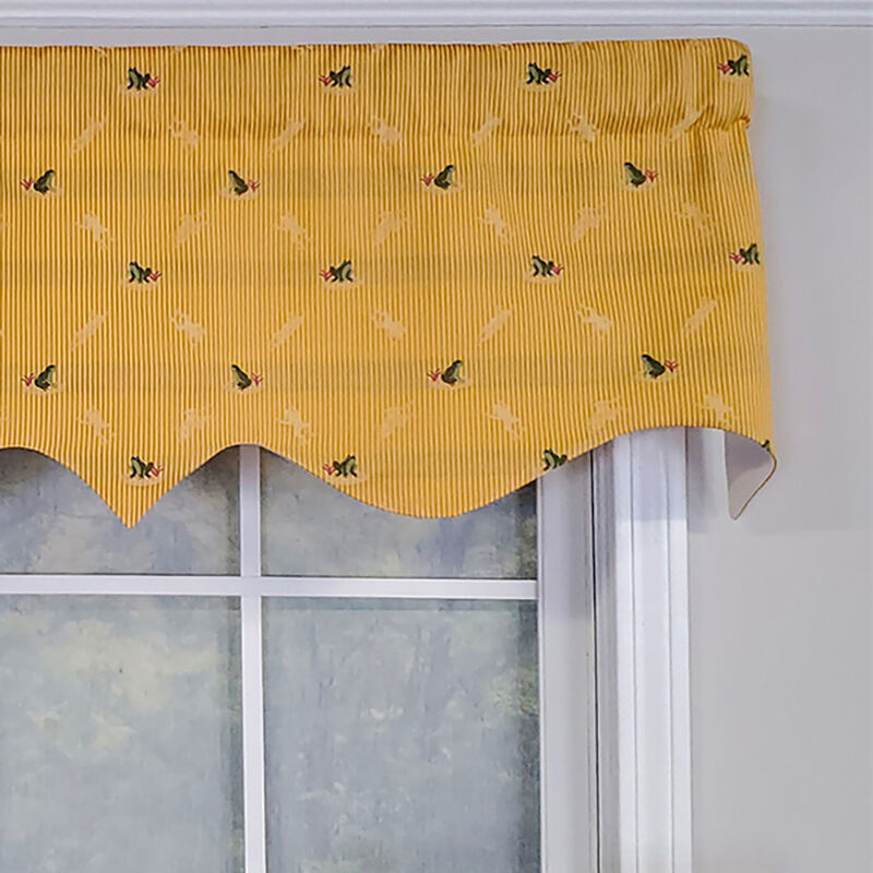 RLF Home Modern Design Classic Ribbit Regal Style Window Valance 50" x 17" Antique