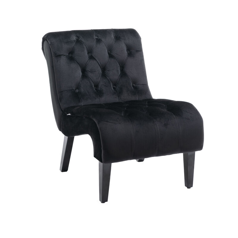 Merax Modern Velvet Armless Accent Chair