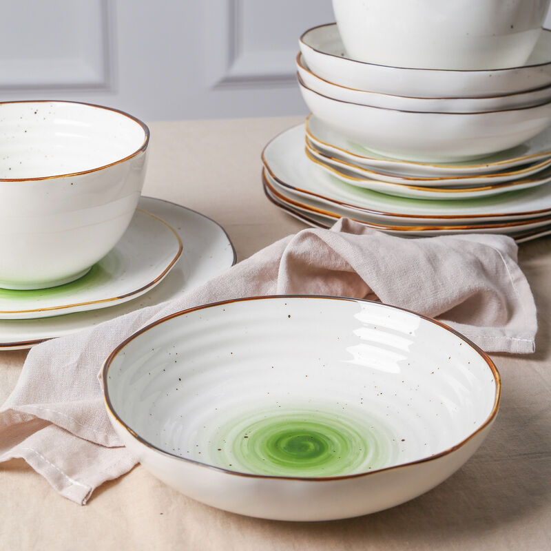 Christian Siriano Luma Porcelain 16 Piece Dinnerware Set