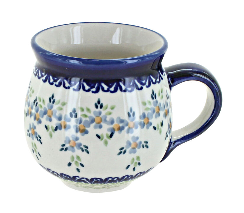 Blue Rose Polish Pottery Blue Butterfly Bubble Mug