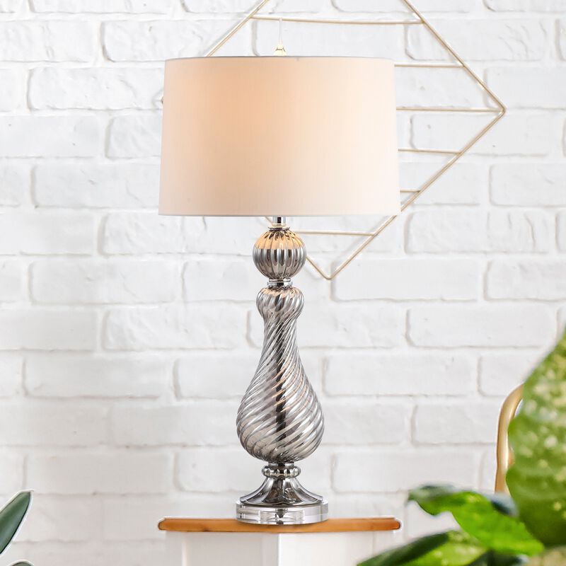 Murano Swirled Crystal/Glass LED Table Lamp