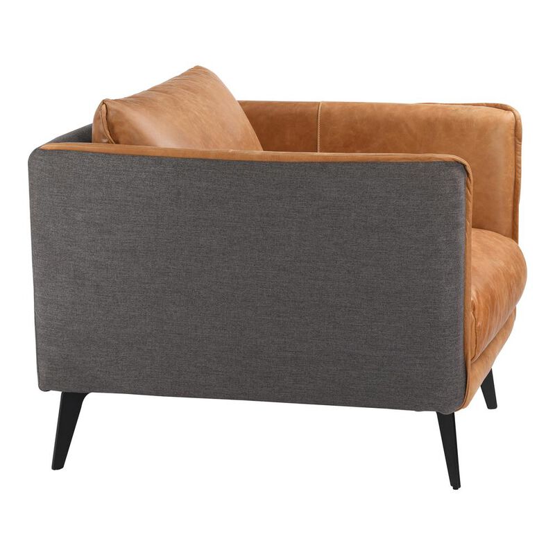 Cognac Oasis Leather Lounge Chair, Belen Kox