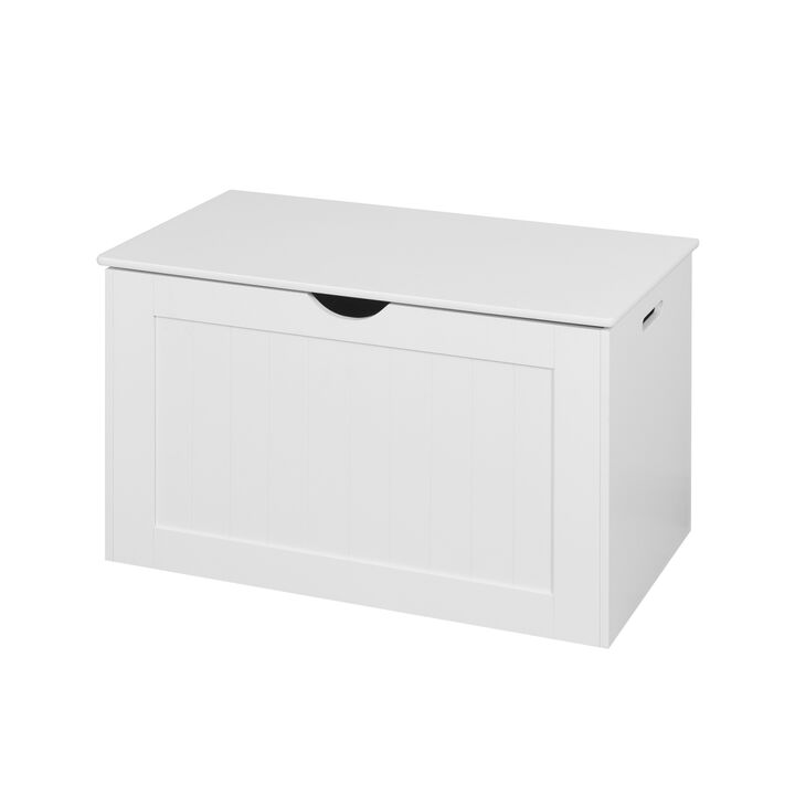 Lift Top Entryway Storage Cabinet With 2 Safety Hinge, Wooden Toy Box