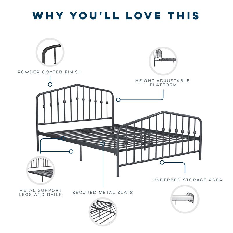 Novogratz Bushwick Metal Bed