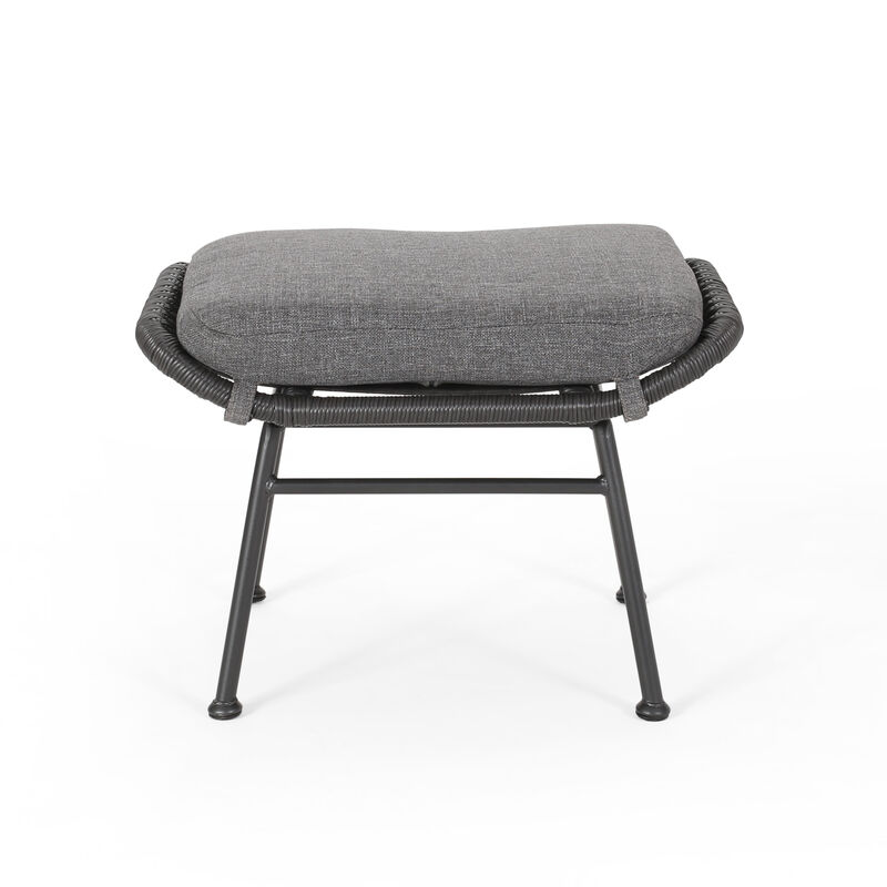 Merax Outdoor Patio PE Wicker Chairs Stools