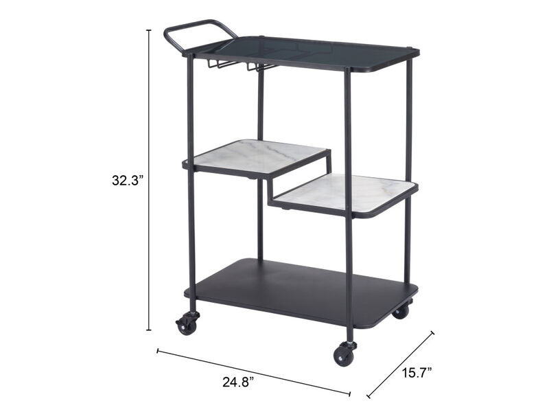 Constanza Bar Cart Black