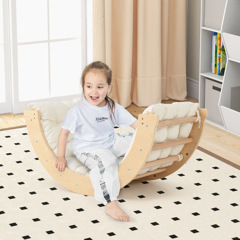 6 in 1 Kids Climbing Arch Playset wIth Removable Cushion and Stoppers