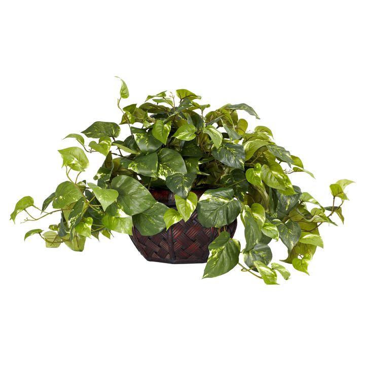 Hivvago Pothos w/Decorative Vase Silk Plant (Same as 6635)