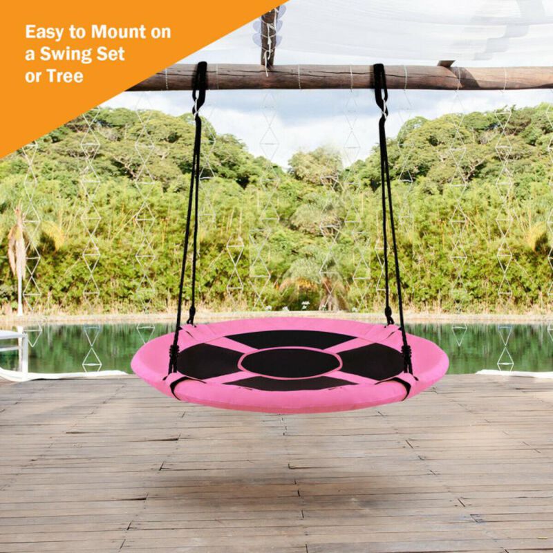 Hivvago 40 Inch Flying Saucer Tree Swing Indoor Outdoor Play Set
