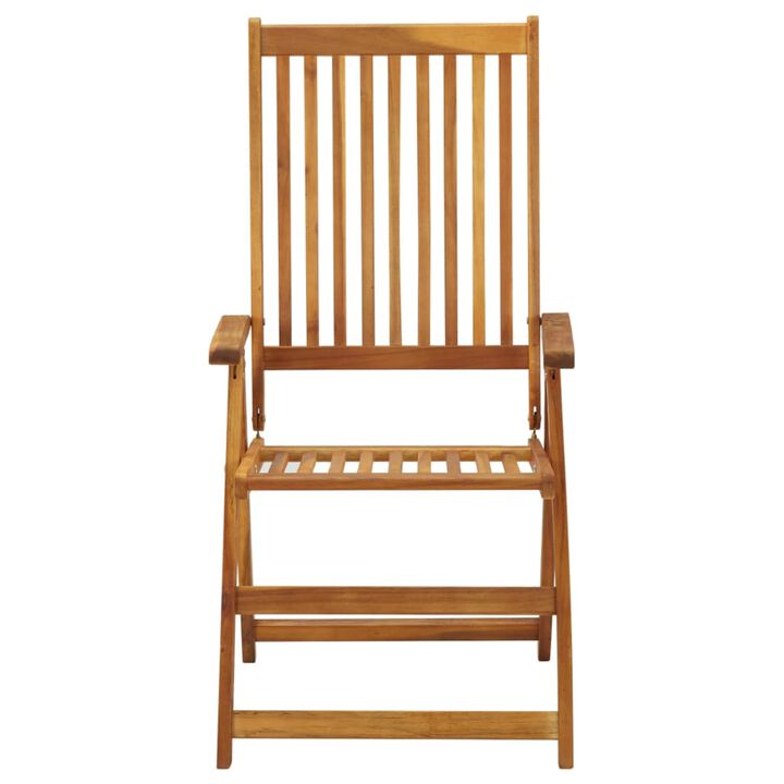vidaXL Garden Reclining Chairs 3 pcs Solid Acacia Wood