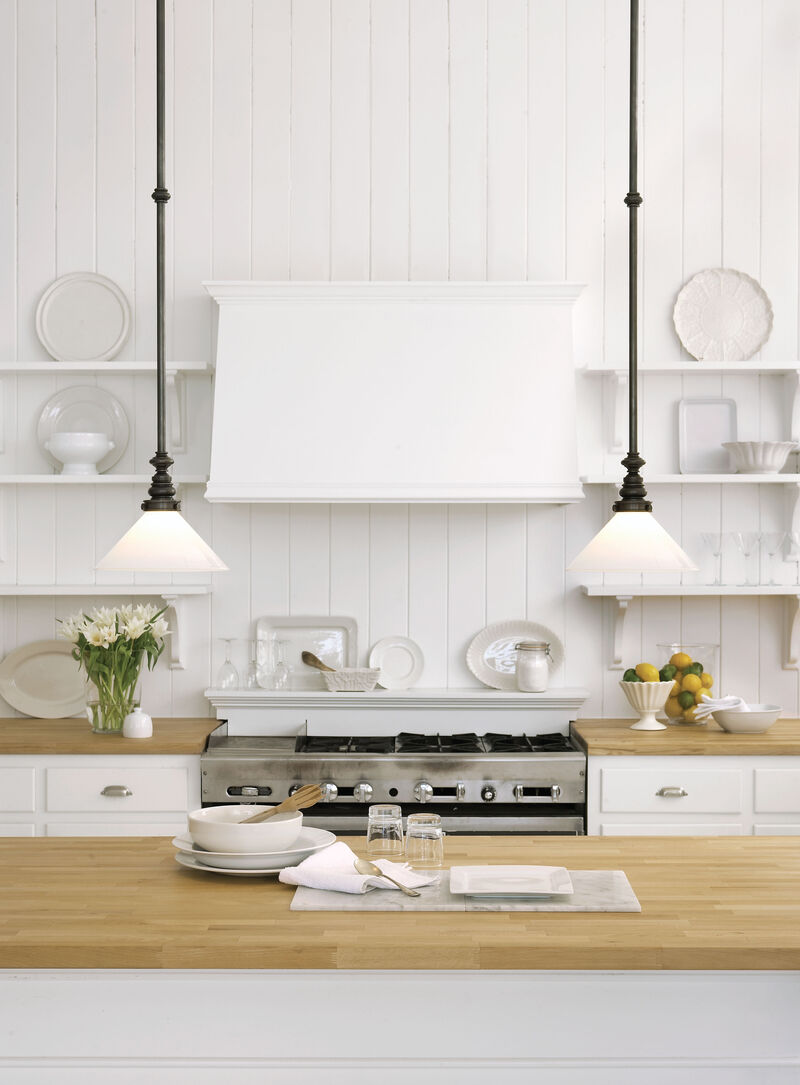 Boston Pendant in Bronze with White Glass Shade