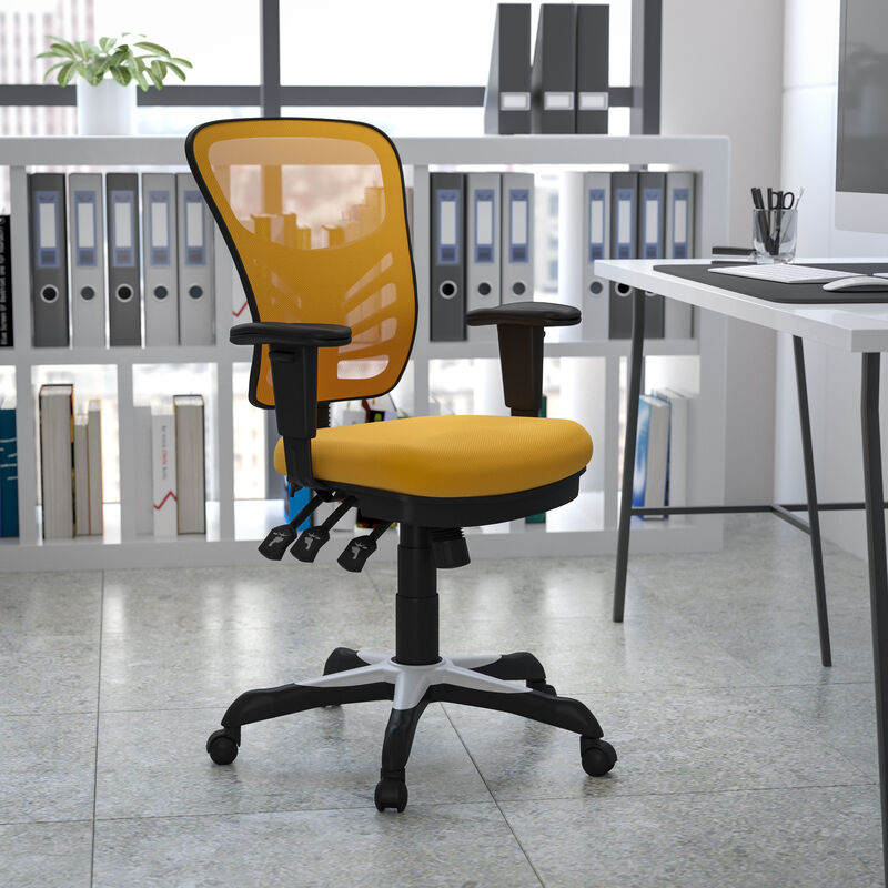 Nicholas Mid-Back Dark Gray Mesh Multifunction Executive Swivel Ergonomic Office Chair with Adjustable Arms