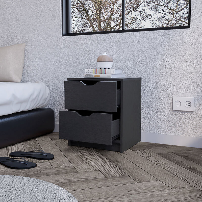 Nightstand Gandu, Bedroom, Black