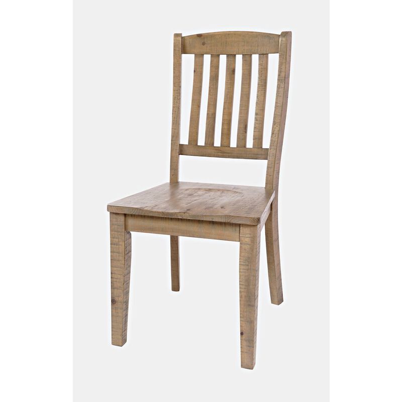 Jofran Carlyle Crossing Modern Rustic Solid Wood Slatback Dining Chair (Set of 2)