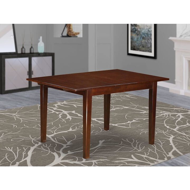 East West Furniture Norfolk  rectangular  table  with  12  Butterfly  Leaf    -Mahogany  Finish.
