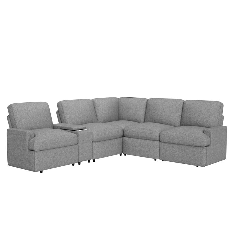 104" Power Recliner Corner Sofa Home Theater Reclining Sofa Sectional