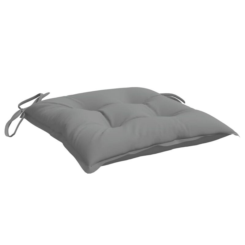 Kia Outdoor Cushion For Set of 2, Square Gray Oxford Fabric - Benzara