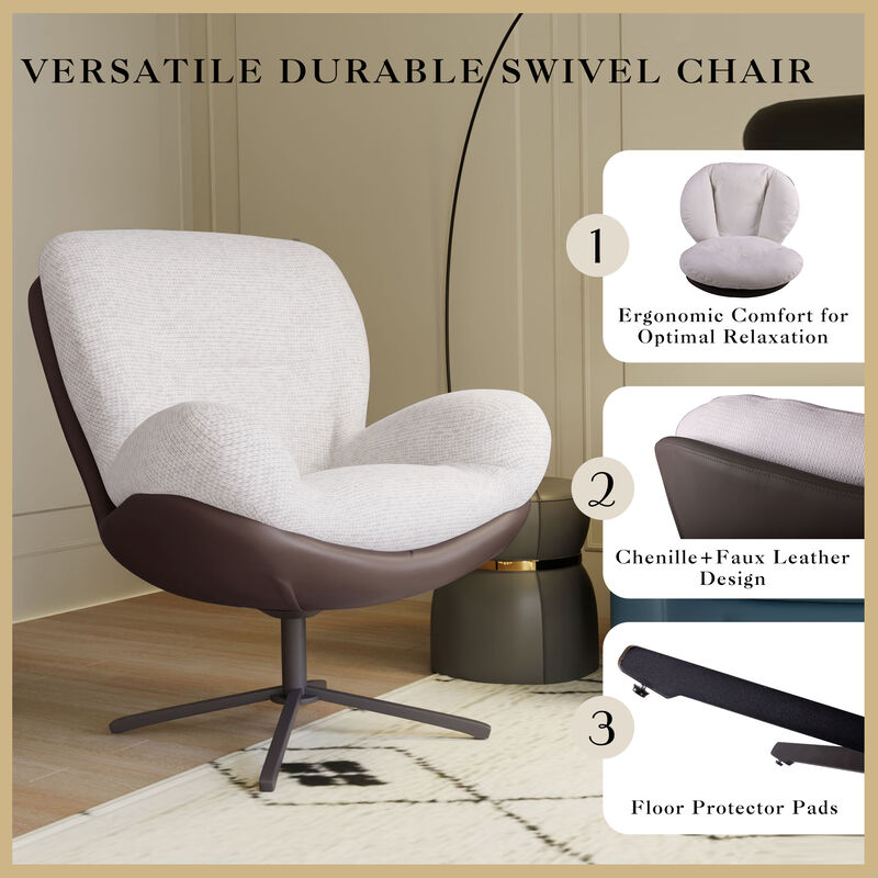 Merax 360° Degree Swivel Reading Chair Accent Chair