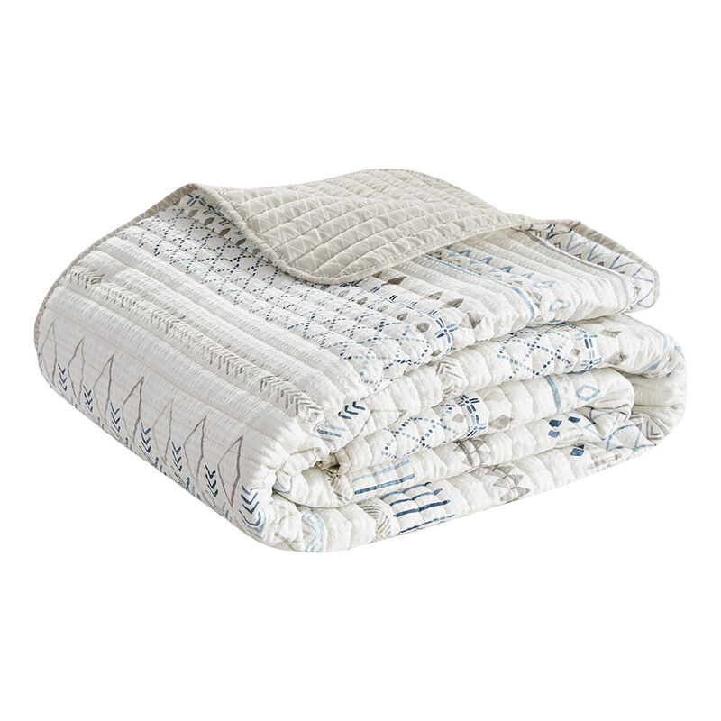 Gracie Mills Penny Southwest-Inspired 3 Piece Printed Seersucker Quilt Set