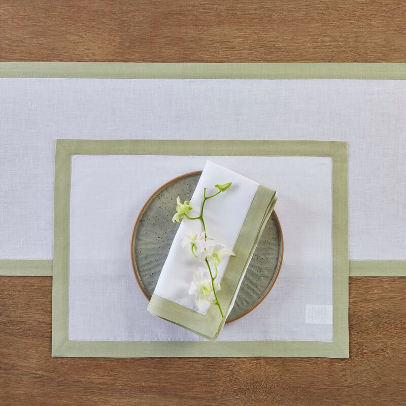 Solino Home 100% Pure Linen Placemats 14 x 19 Inch Set of 4 | Classic