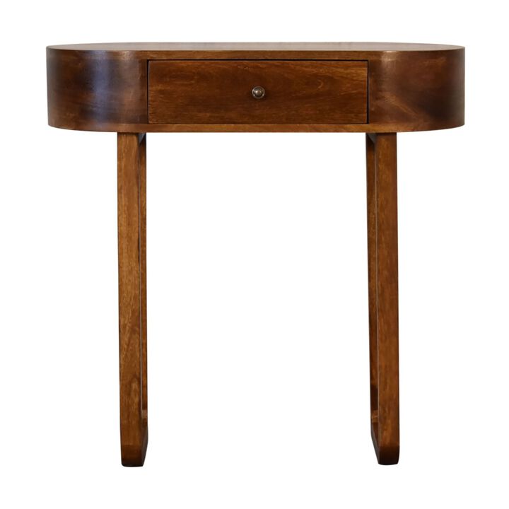 Chestnut Round Wooden Coffee Table