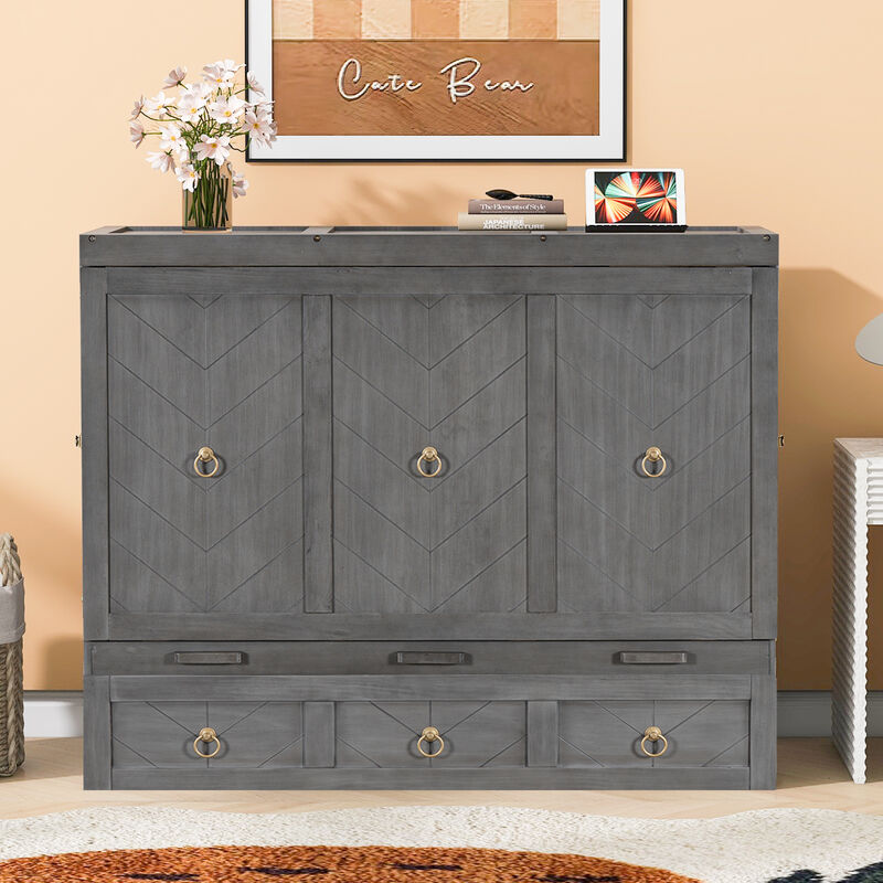 Merax Space-saving Murphy Bed with USB Port