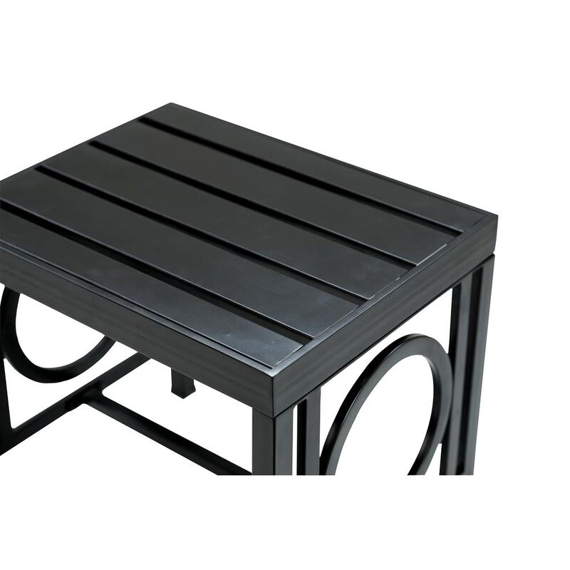 Carolina Living Grammercy Outdoor Side Table - Black