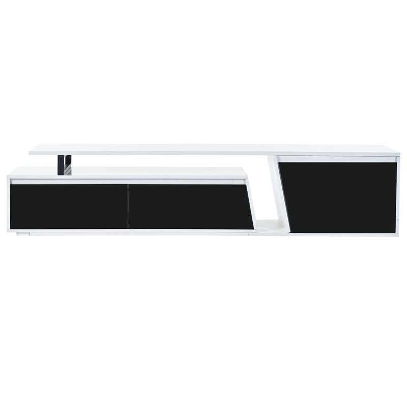 Rectangle TV Stand, 2 Drawers, 1 Cabinet, Up to 100"