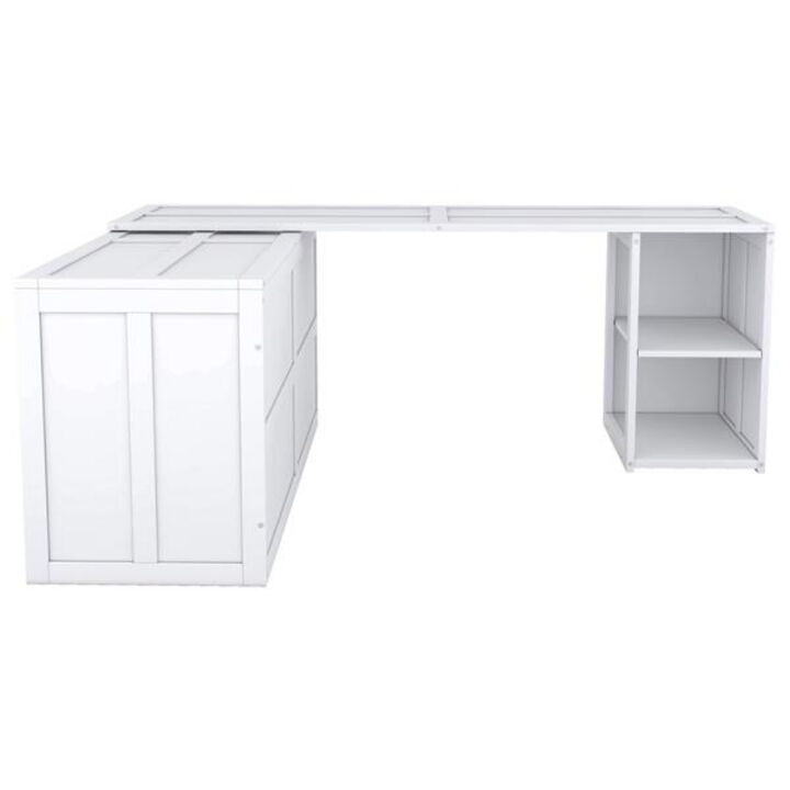 Wall Bed with Swiveling Desk Multi-Functional Murphy Bed for Small Spaces