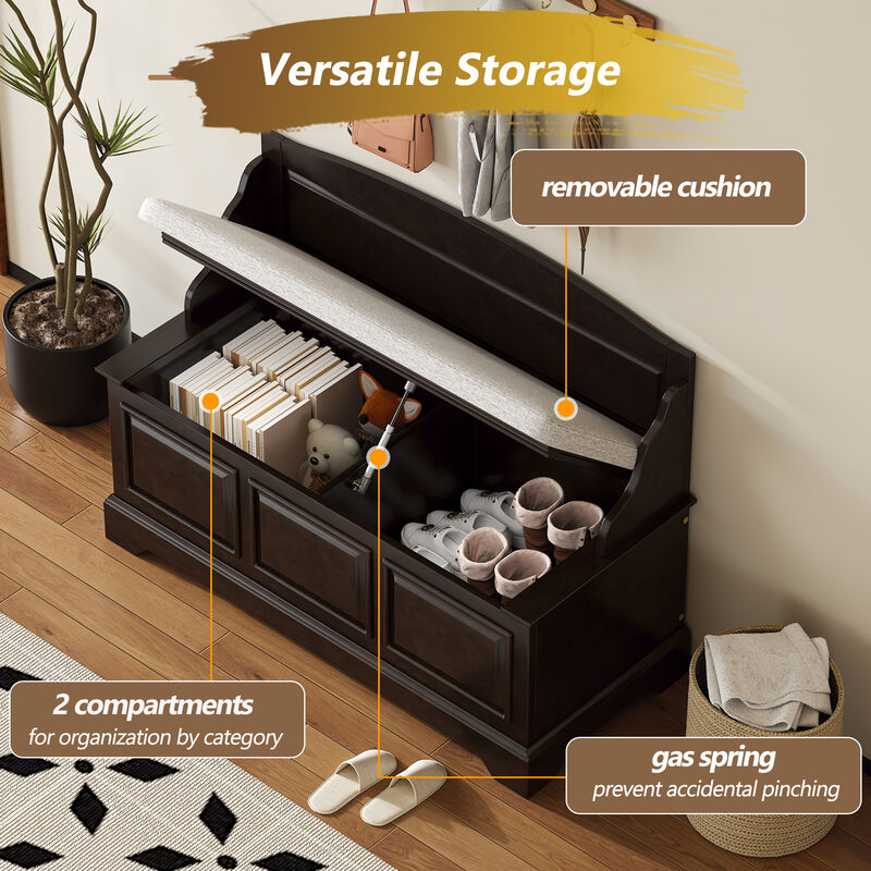 Merax Shoe Storage Bench with Removable Cushion