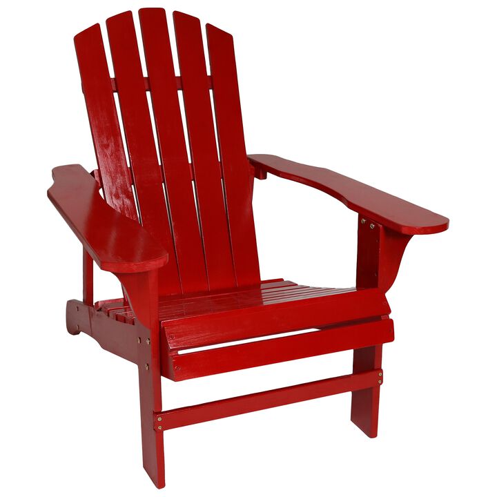 Sunnydaze Coastal Bliss Fir Wood Adirondack Chair