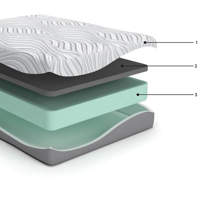 Meny California King Mattress, Memory Foam, Body Support 10 Inch - Benzara