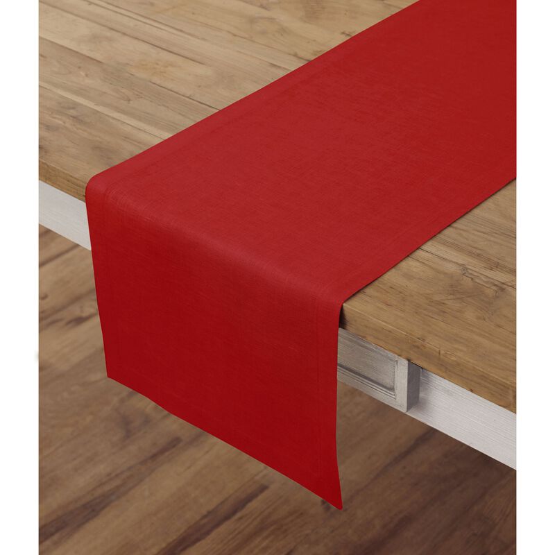Solino Home 100% Pure Linen Table Runner | Fete for Valentine;s