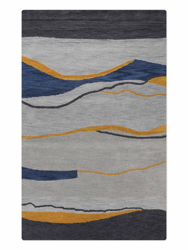 RUGSOTIC CARPETS HAND TUFTED WOOL ECO-FRIENDLY AREA RUGS  - 6'x9', Rectangle Shape, Multicolor, Contemporary Modern Design, High Pile Handmade Area Rugs for Living Room, Bed Room (K00S19)