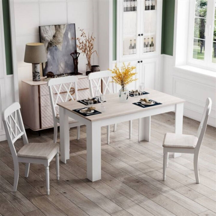 Modern Wooden Finish Table – Use as Kitchen Dining Table or Computer Desk