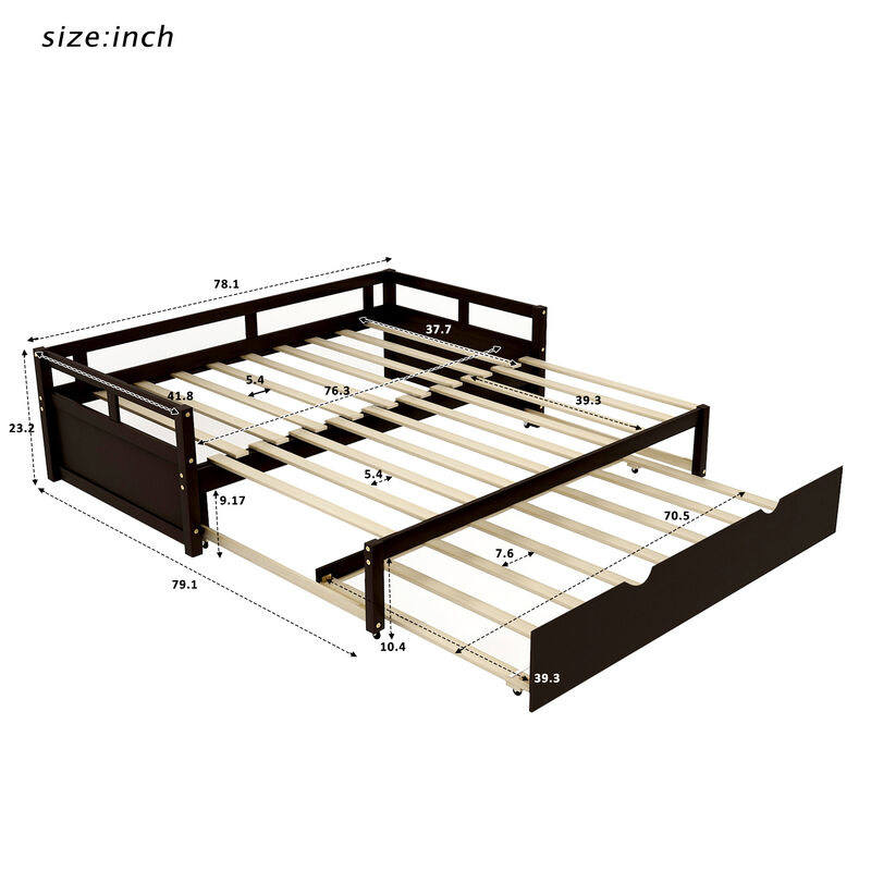 Merax Extending Daybed with Trundle